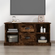 Elegantly Minimalist Smoked Oak Engineered Wood TV Cabinet