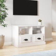 Sleek and Stylish: Modern High Gloss White Engineered Wood TV Cabinet