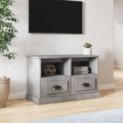 Sleek and Stylish: Modern Concrete Grey Engineered Wood TV Cabinet