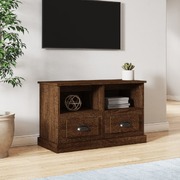 Sleek and Stylish: Modern Brown Oak Engineered Wood TV Cabinet