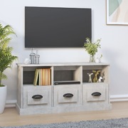 Modern Concrete Grey Engineered Wood TV Cabinet