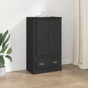 Elegantly Crafted Black Highboard - A Fusion of Style and Durability