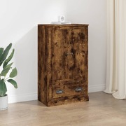 Elegantly Crafted Smoked Oak Highboard - A Fusion of Style and Durability