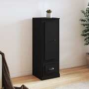 Contemporary Highboard in Sleek Black Engineered Finish