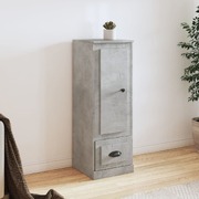 Contemporary Highboard in Sleek Concrete Grey Engineered Finish