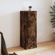 Contemporary Highboard in Sleek Smoked Oak Engineered Finish