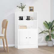 Elegantly Crafted High Gloss White Engineered Wood Highboard