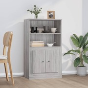 Elegantly Crafted Grey Sonoma Engineered Wood Highboard