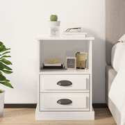 Glistening Harmony: High Gloss White Bedside Cabinet