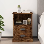 Smokey Solace: Smoked Oak Bedside Cabinet
