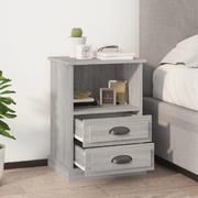 Dual Echoes of Mist: Set of 2 Grey Sonoma Bedside Cabinets