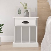 Whispering Tranquility: White Bedside Cabinet