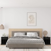 Duo of Midnight Shadows: Set of 2 Black Bedside Cabinets