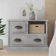 Urban Oasis: Concrete Grey Bedside Cabinet