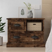 Mystic Oak Whispers: Smoked Oak Bedside Cabinet
