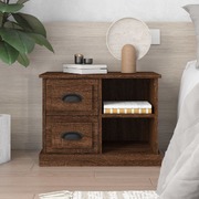 Warm Oak Sanctuary: Brown Oak Bedside Cabinet