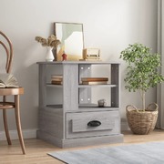 Misty Horizon: Grey Sonoma Engineered Wood Side Table