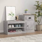 Urban Elegance: Concrete Grey Shoe Cabinet