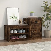 Rustic Charm: Smoked Oak Shoe Cabinet