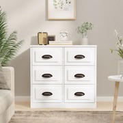 Elegant Ivory Engineered Wooden Sideboard White