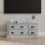 Sleek and Chic: Concrete Grey Engineered Wood TV Cabinet