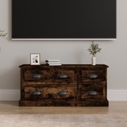 Sleek and Chic: Smoked Oak Engineered Wood TV Cabinet