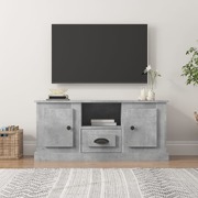 Concrete Grey Engineered Wood TV Cabinet for a Stylish Home