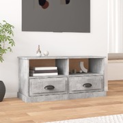 Modern Functionality: Concrete Grey Engineered Wood TV Cabinet