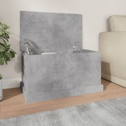 Sleek and Stylish: Engineered Wood Storage Box in Concrete Grey Finish