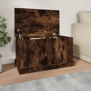 Sleek and Stylish: Engineered Wood Storage Box in Smoked Oak Finish