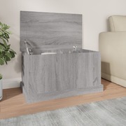 Sleek and Stylish: Engineered Wood Storage Box in Grey Sonoma Finish