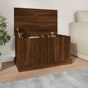 Sleek and Stylish: Engineered Wood Storage Box in Brown Oak Finish