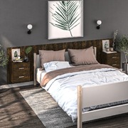Wall Bedside Cabinets 2 pcs Smoked Oak Engineered Wood