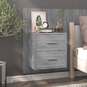 Wall Bedside Cabinet Grey