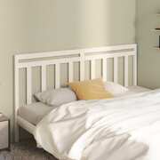 Bed Headboard (White) Solid Wood Pine