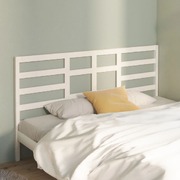 Bed Headboard Whit Solid Wood Pine