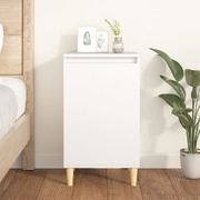 Contemporary White Engineered Wood Bedside Cabinet