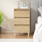 Rustic Charm: Sonoma Oak Engineered Wood Bedside Cabinet