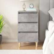 Urban Industrial Concrete Grey Bedside Cabinet