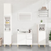 Pure White Engineered Wood Vanity Organizer for Bathrooms