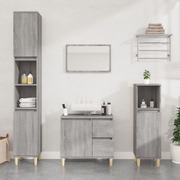 Pure Cabinet Grey Engineered Wood Vanity Organizer for Bathrooms