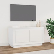 Organize and Beautify: High Gloss White Engineered Wood TV Cabinet