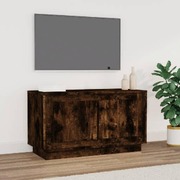 Organize and Beautify: Smoked Oak Engineered Wood TV Cabinet