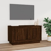 Organize and Beautify: Brown Oak Engineered Wood TV Cabinet