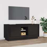 Crafted Black Engineered Wood TV Cabinet for Stylish Interiors