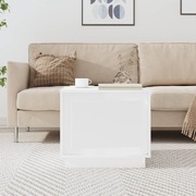 Gleaming Resplendence: High Gloss White Engineered Wood Coffee Table