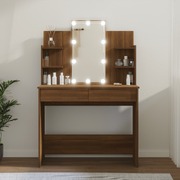 Dressing Table with LED Brown