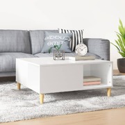Harmony Haven: Contemporary High Gloss White Coffee Table