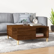 Harmony Haven: Contemporary Brown Oak Coffee Table