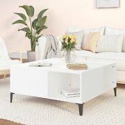 A Contemporary White Engineered Wood Coffee Table